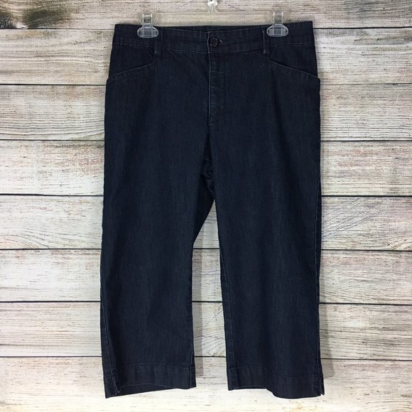 Lee Denim Capri Dark Wash Just below the Waist - Picture 1 of 7